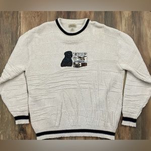 St. John’s Bay Heavyweight Knit Sweater! Duck hunting themed 🦆Size XL no flaws